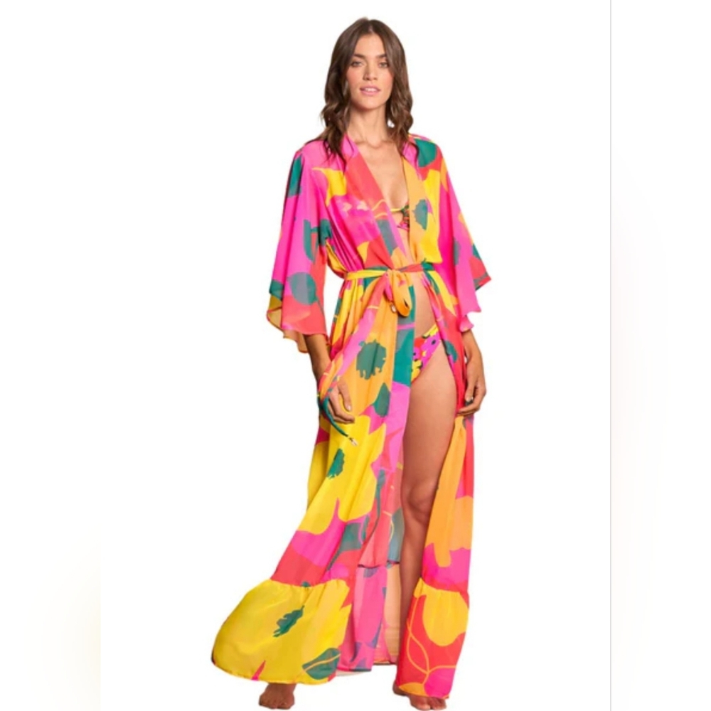 🏝️ Maaji Luxury Cover-Up / in Sought After “Floral Crayonflower” 🏝️ Size M